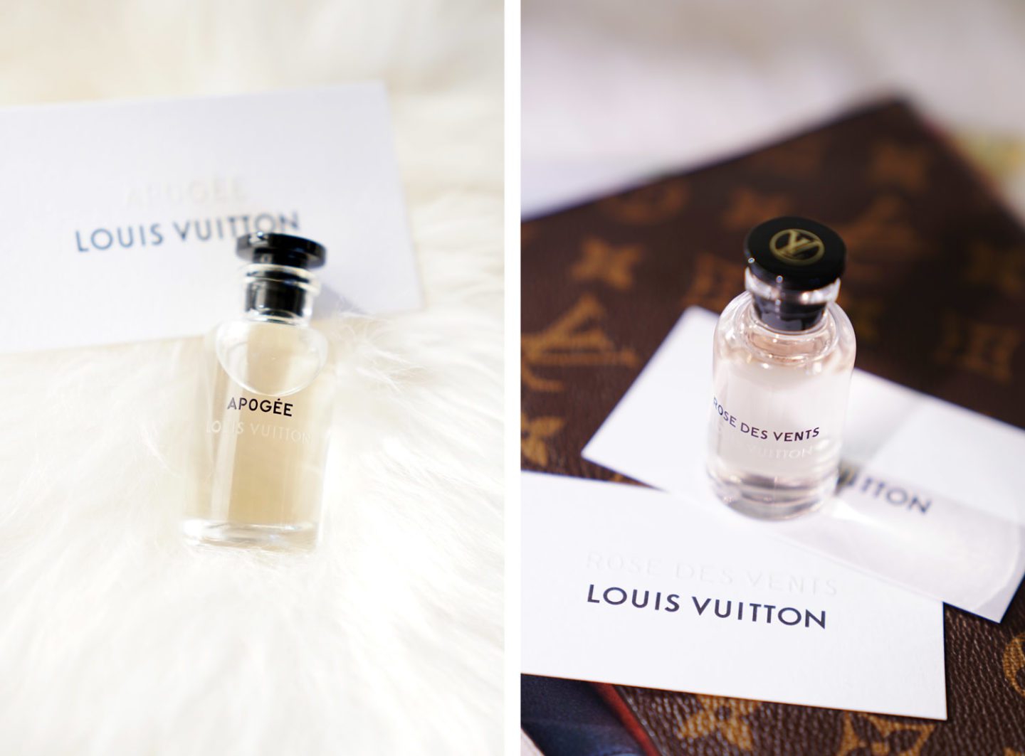 Louis Vuitton Perfume Apogee and Rose Des Vents Review minis via Skin Glow Find