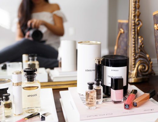 Beauty Look Book Anthropologie Mirror, Byredo Tree House, Louis Vuitton Parfums
