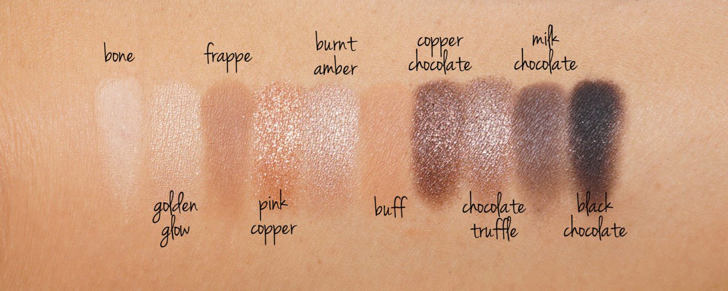 Bobbi Brown Bronzed Nudes Eyeshadow Palette Swatches