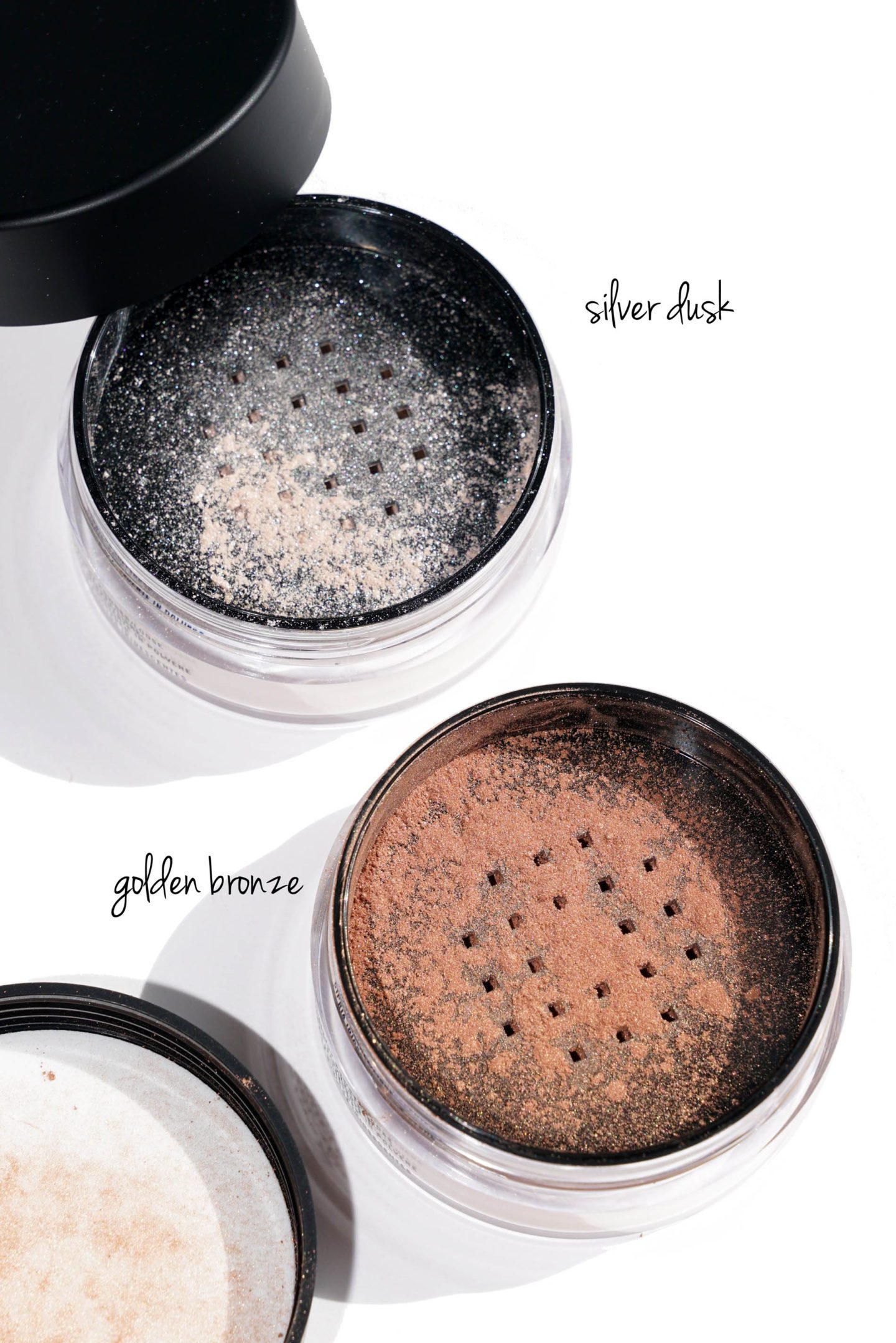 MAC Iridescent Loose Powder Silver Dusk and Golden Bronze