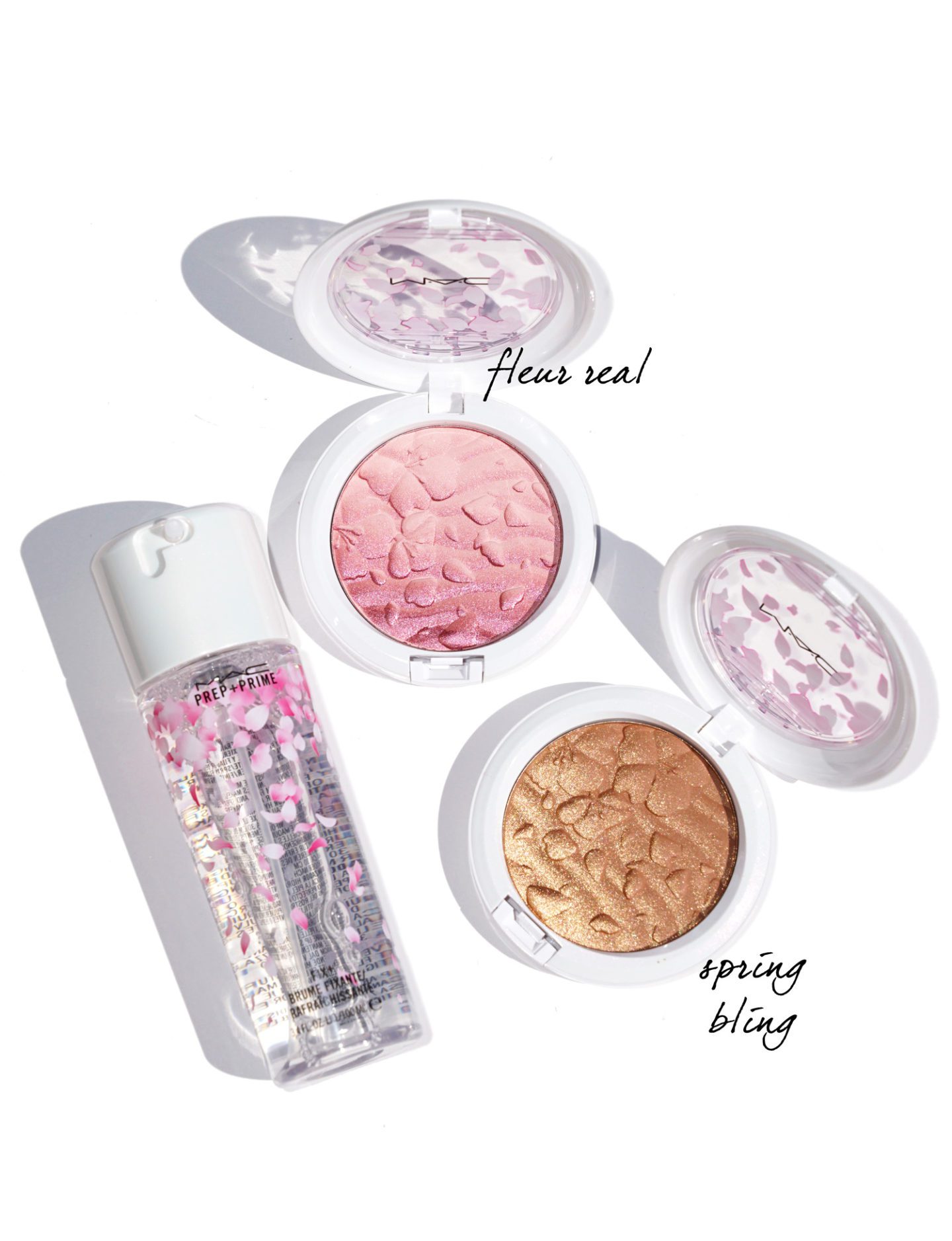 MAC Boom Boom Bloom Cherry Blossom Fix+ and Highlight Powders