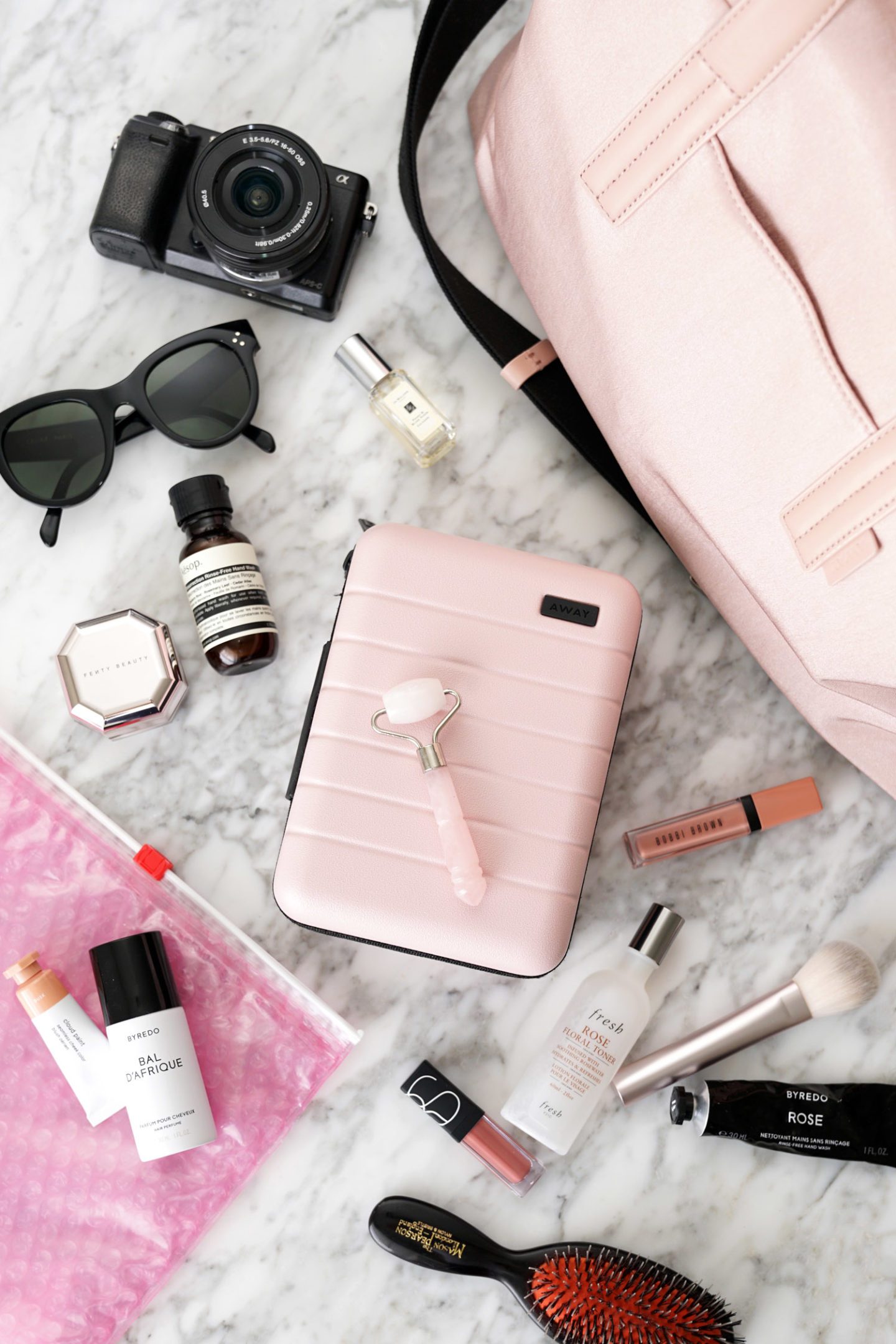 Away Mini Travel Case in Blush via Skin Glow Find