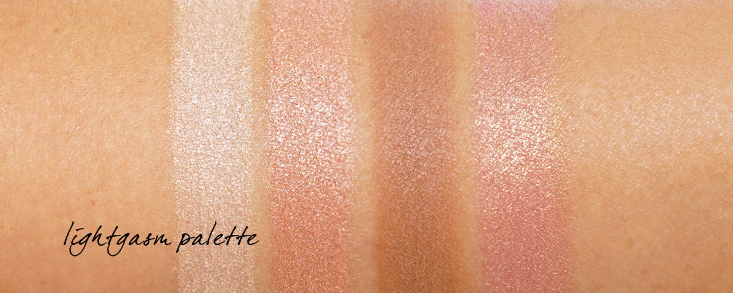 Charlotte Tilbury Glowgasm Lightgasm Palette swatches