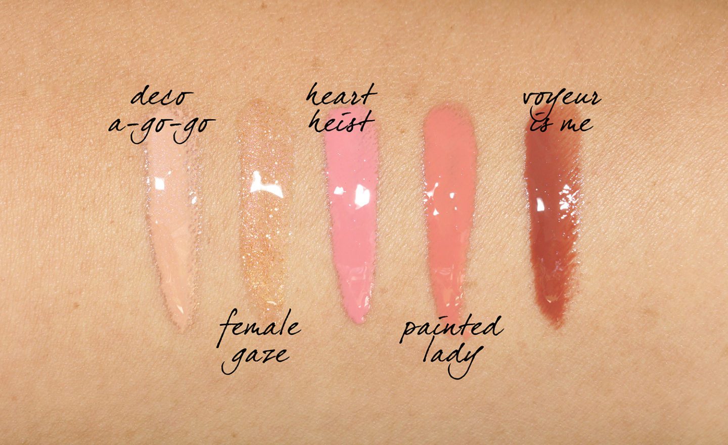 MAC Loud and Clear Lipglass swatches