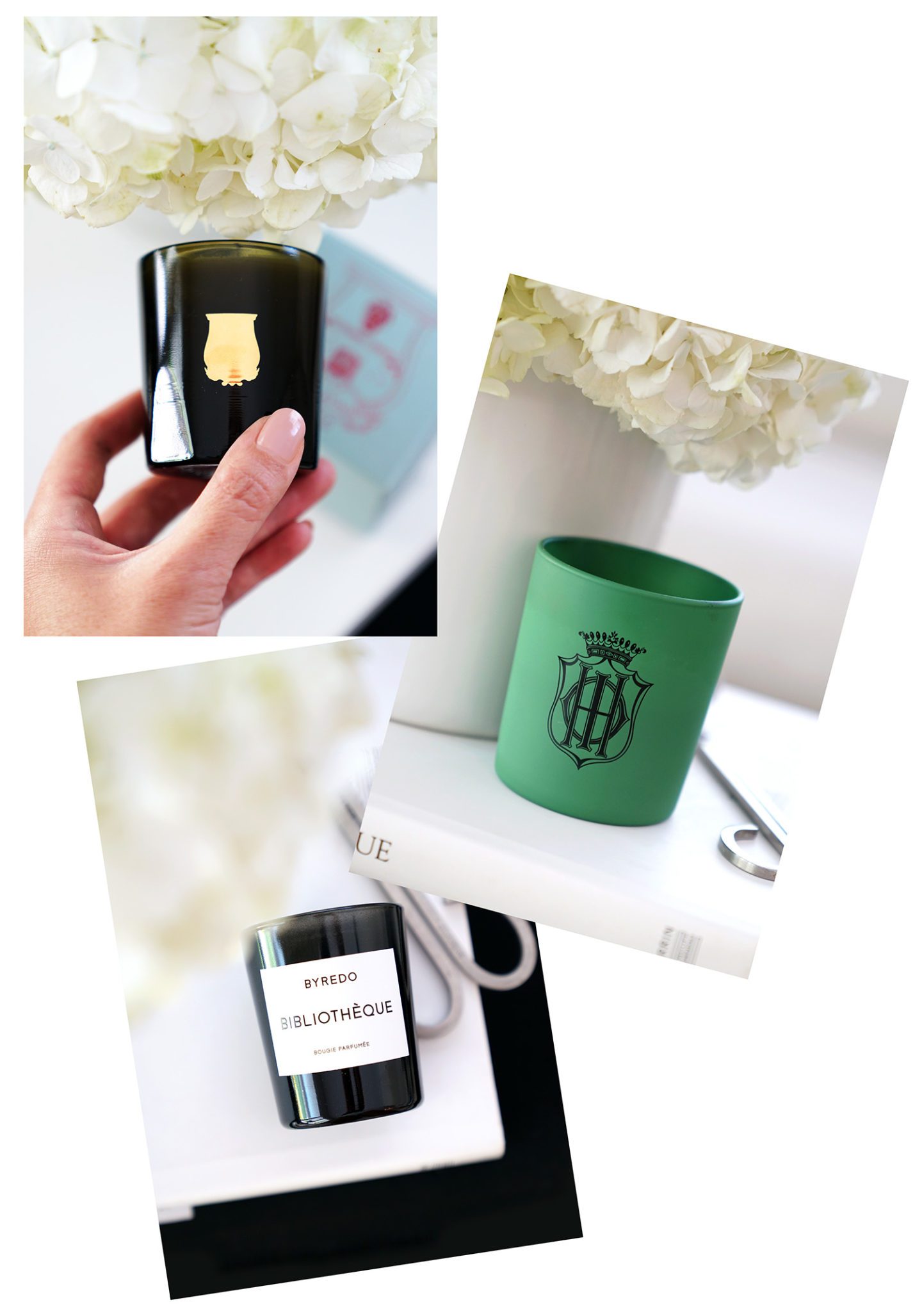 Cire Trudon Petite, Sisley Campagne and Byredo Bibliotheque