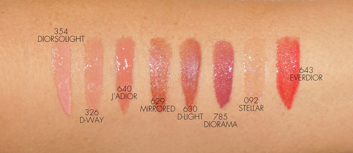 Dior Addict Stellar Gloss swatches