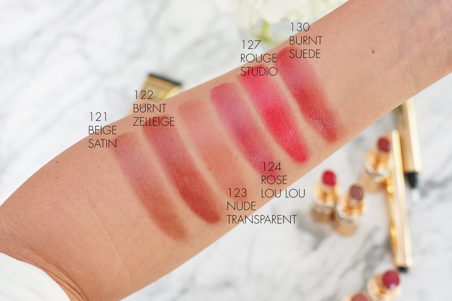 YSL Rouge Volupte Shine Swatches