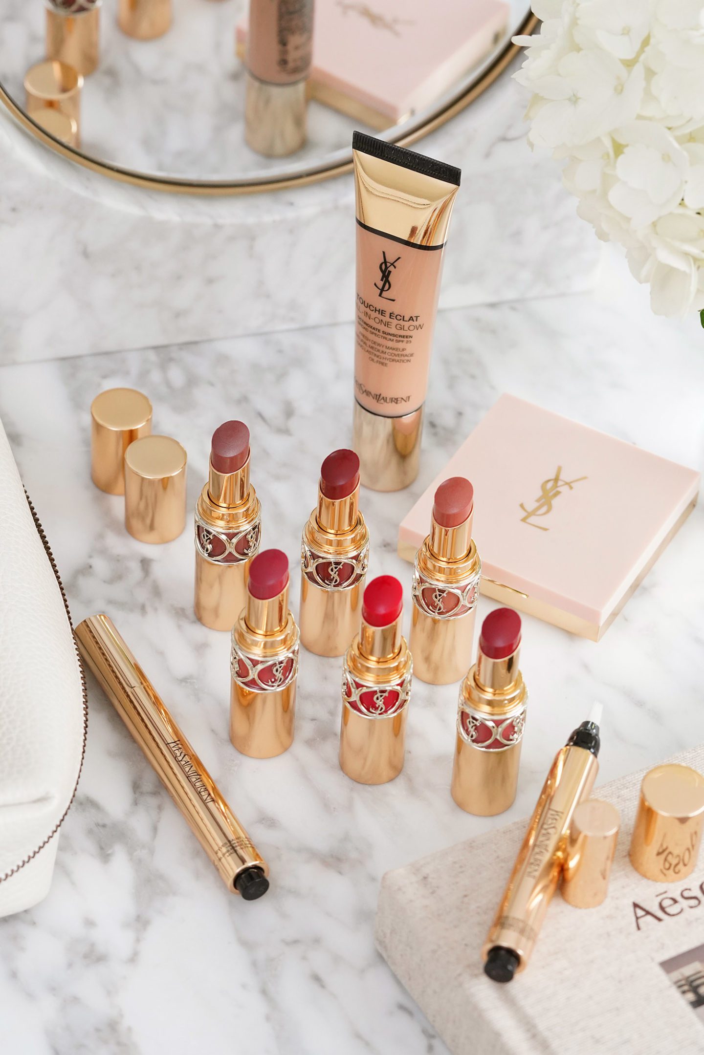 New YSL Rouge Volupte Shine Lipsticks at Sephora