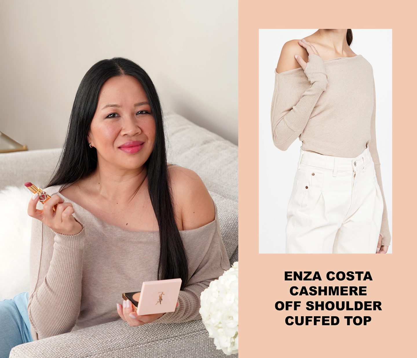 Enza Costa Cashmere Cuffed Top