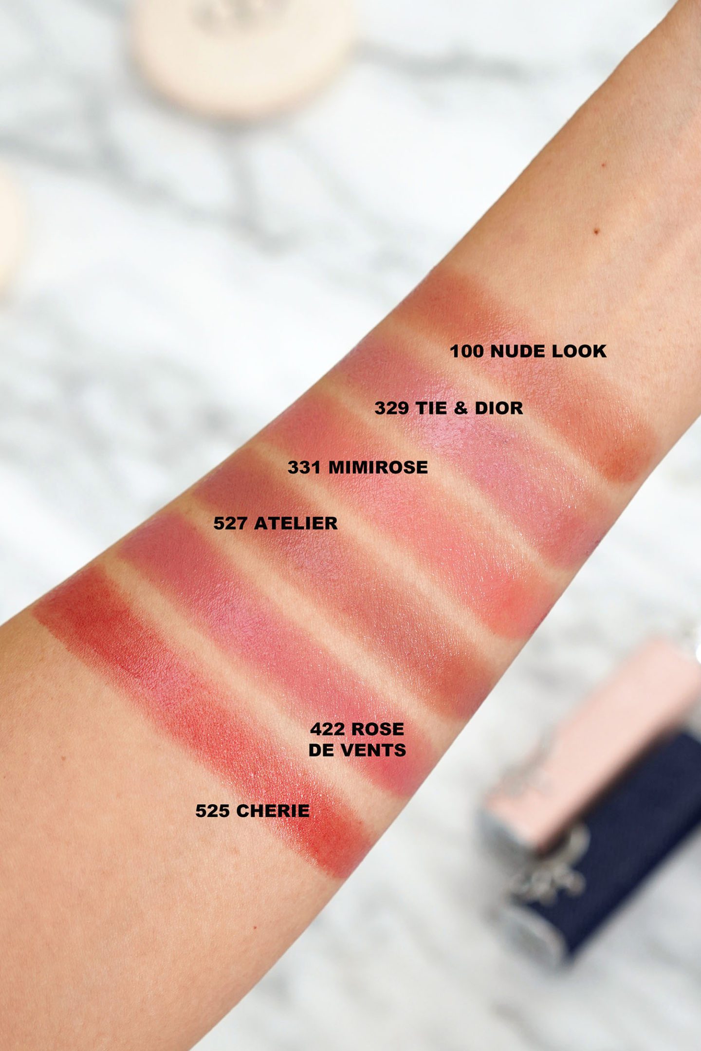 New Dior Addict Lipstick swatches