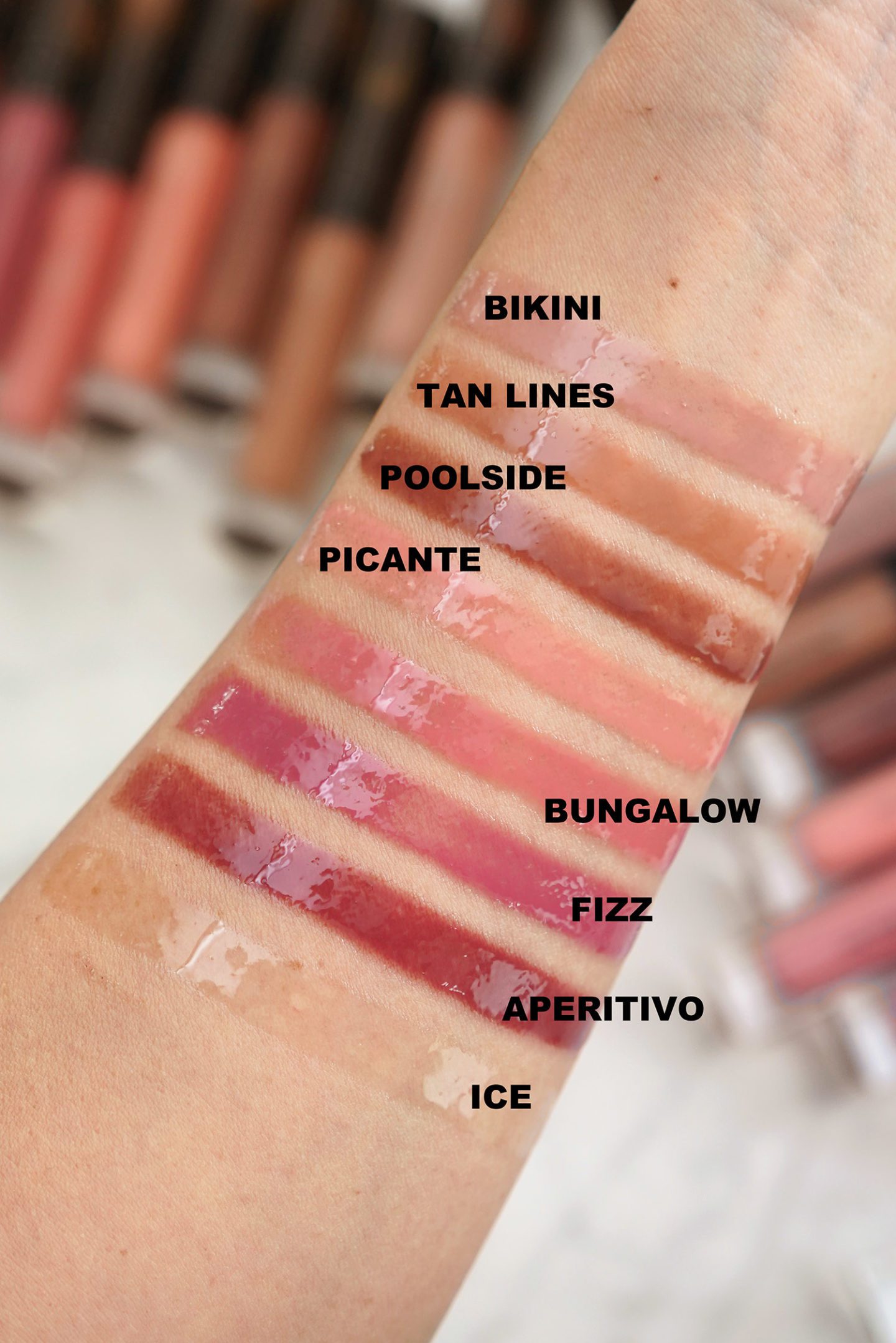 Victoria Beckham Beauty Posh Gloss swatches