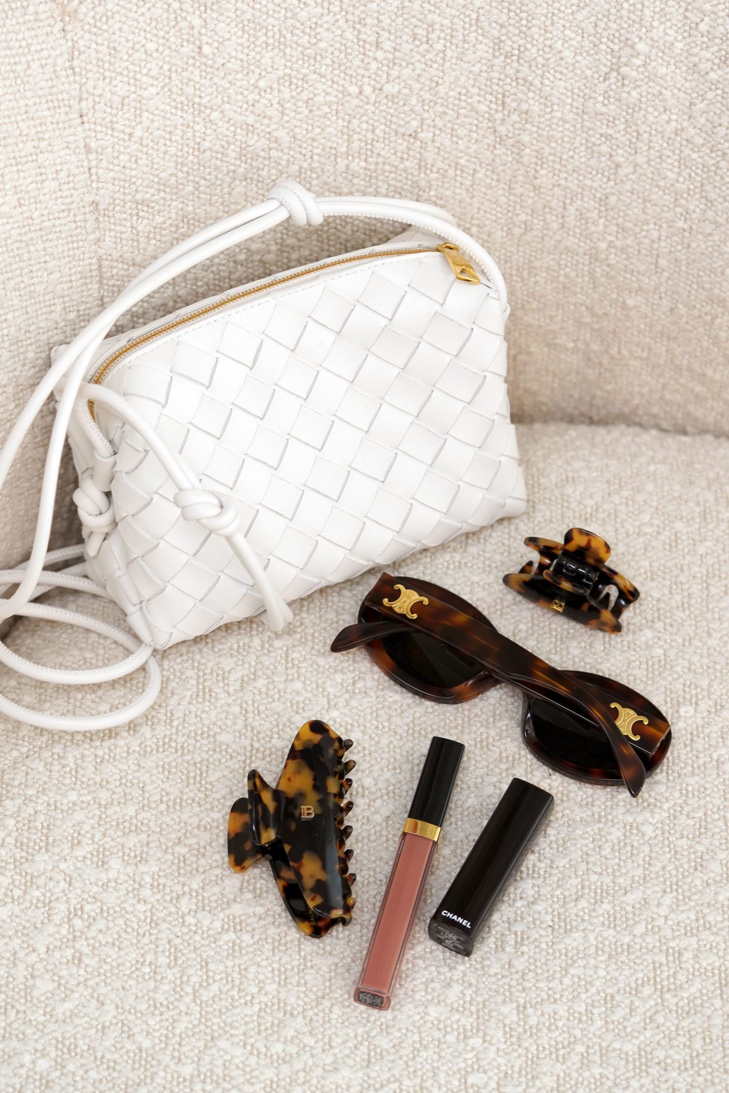 Bottega Veneta Mini Loop Bag in White