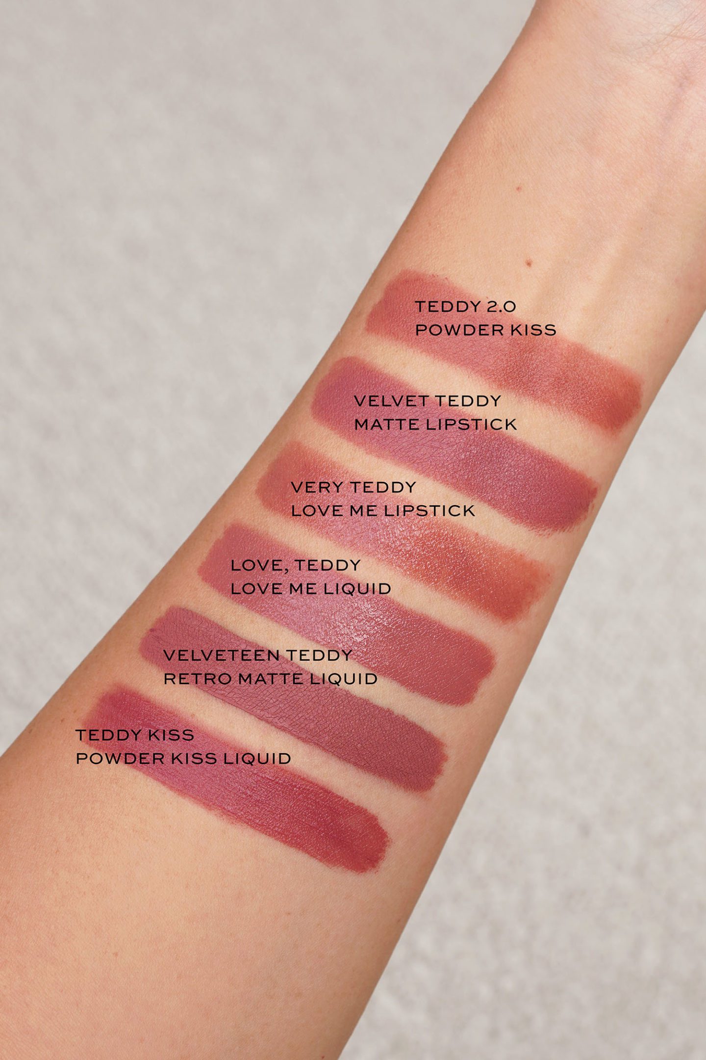 MAC Velvet Teddy’s Party Crew Vault swatches