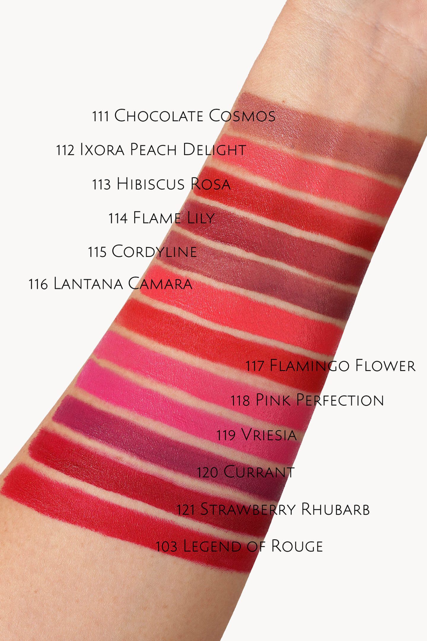 Cle de Peau Cream Rouge Matte Swatches 