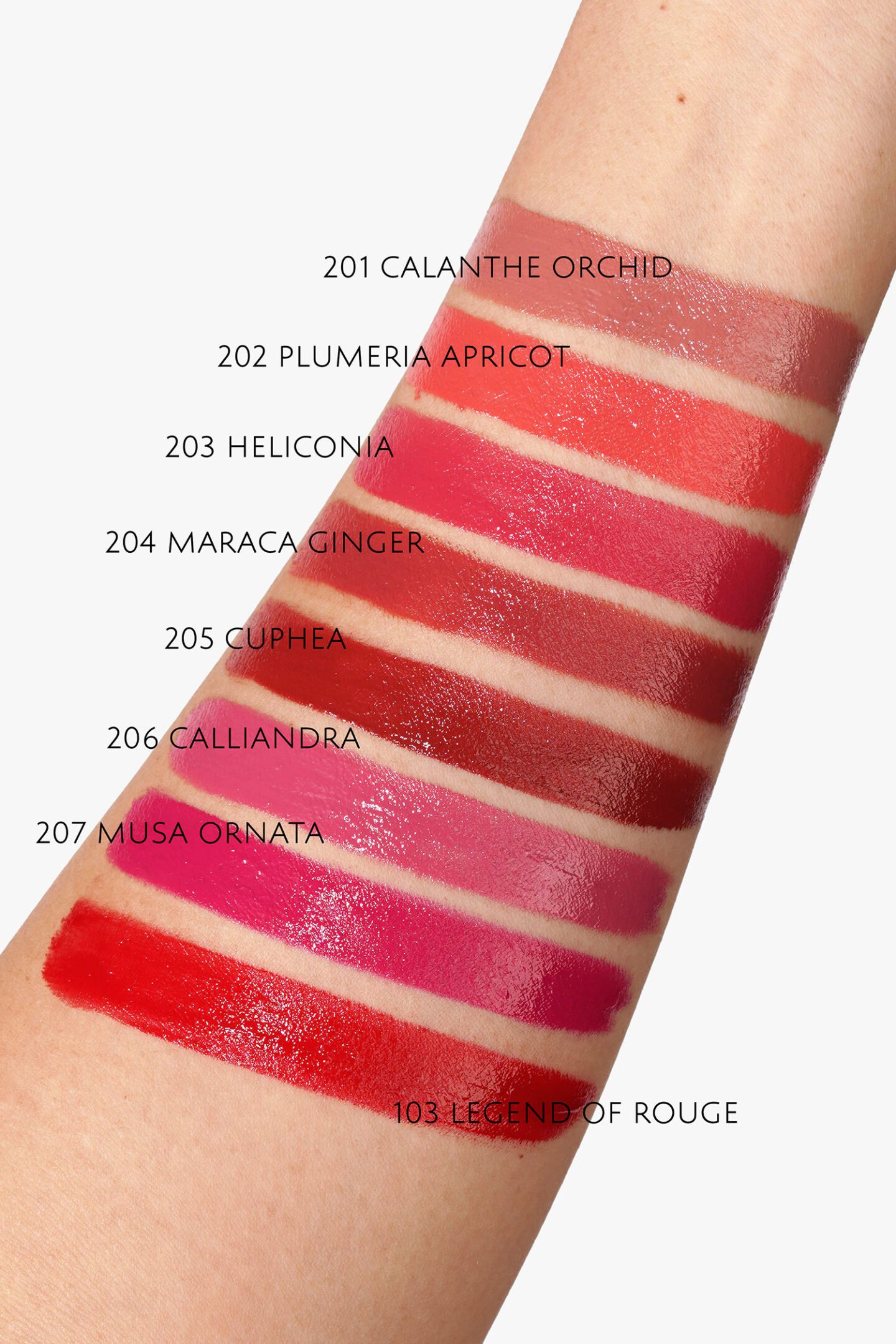 Cle de Peau Cream Rouge Shine swatches