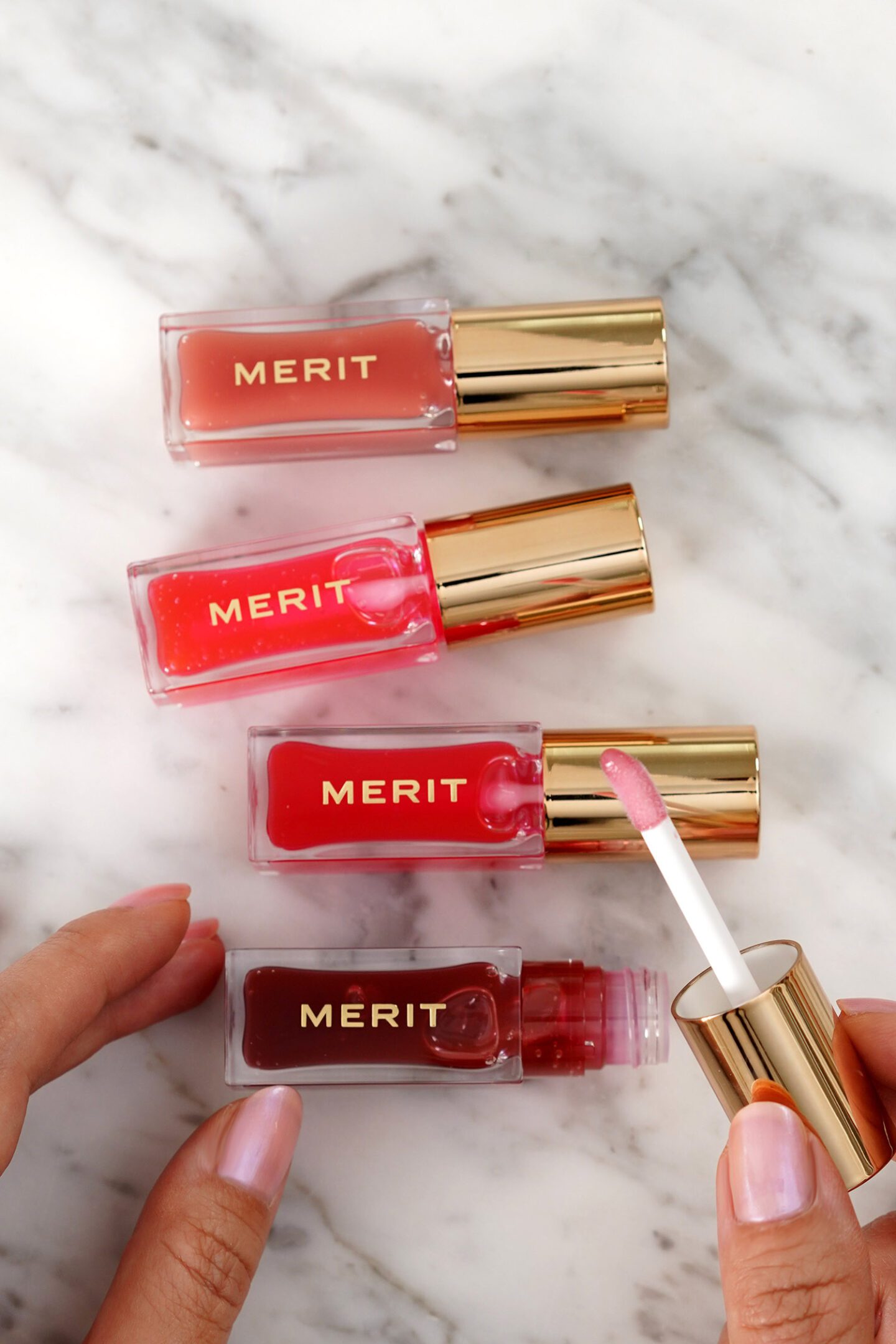 Merit Shade Slick Gelee Sheer Tinted Lip Oils