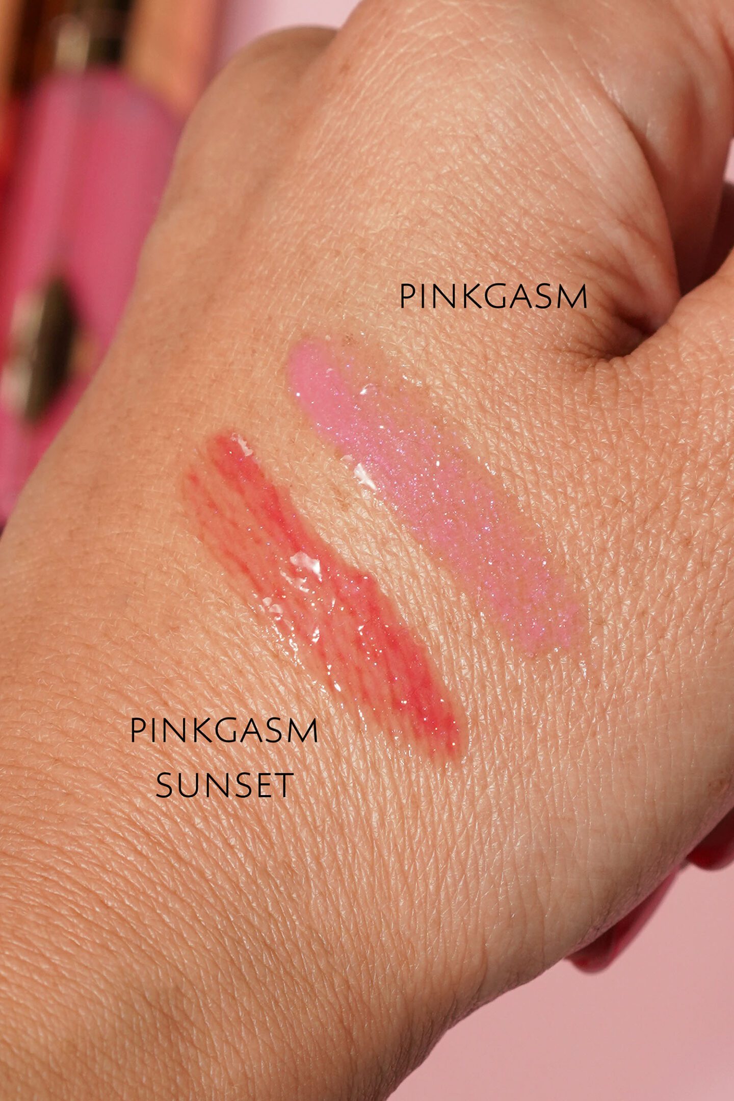 Charlotte Tilbury Jewel Lips Pinkgasm and Pinkgasm Sunset