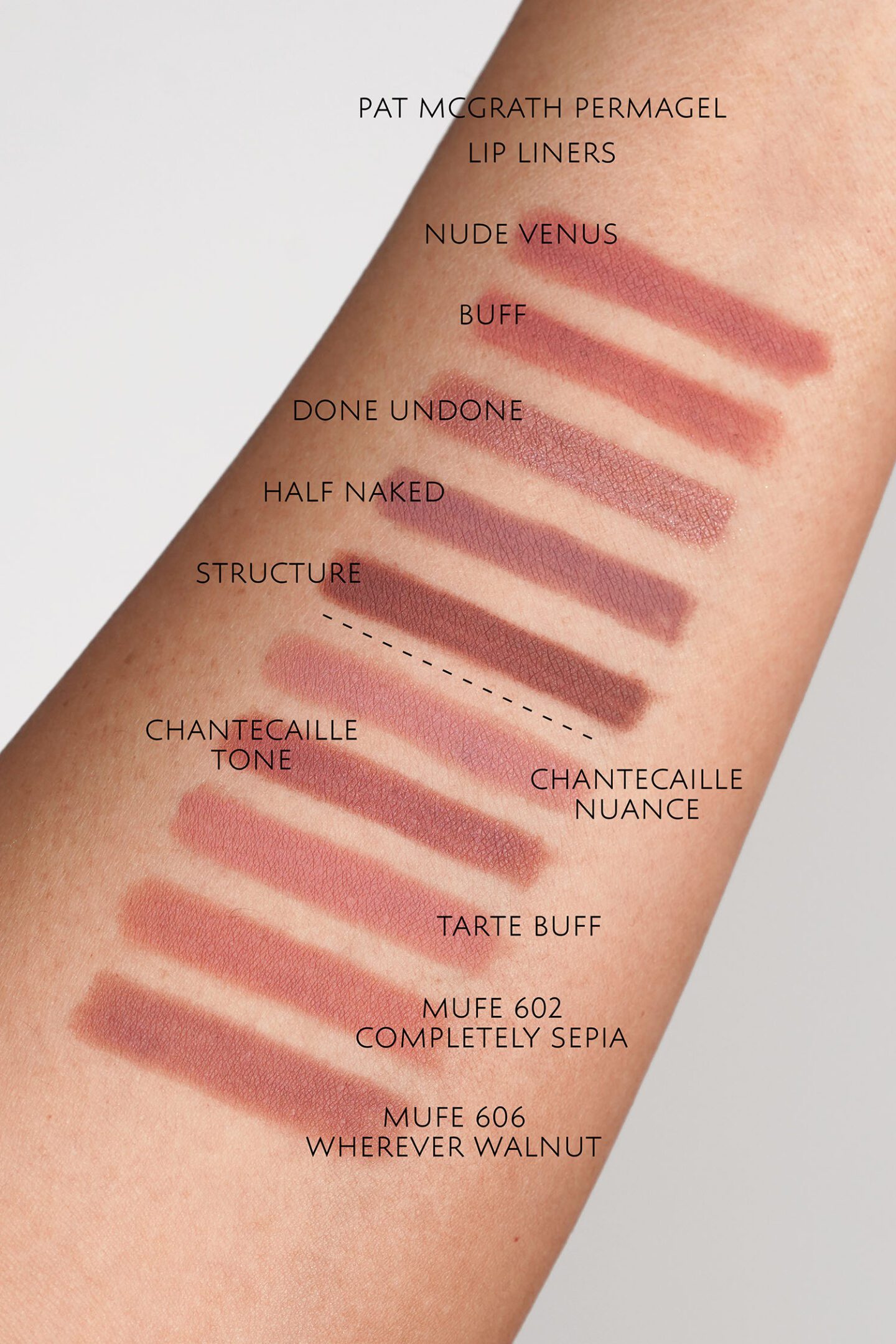 Pat McGrath Lip Pencil swatches