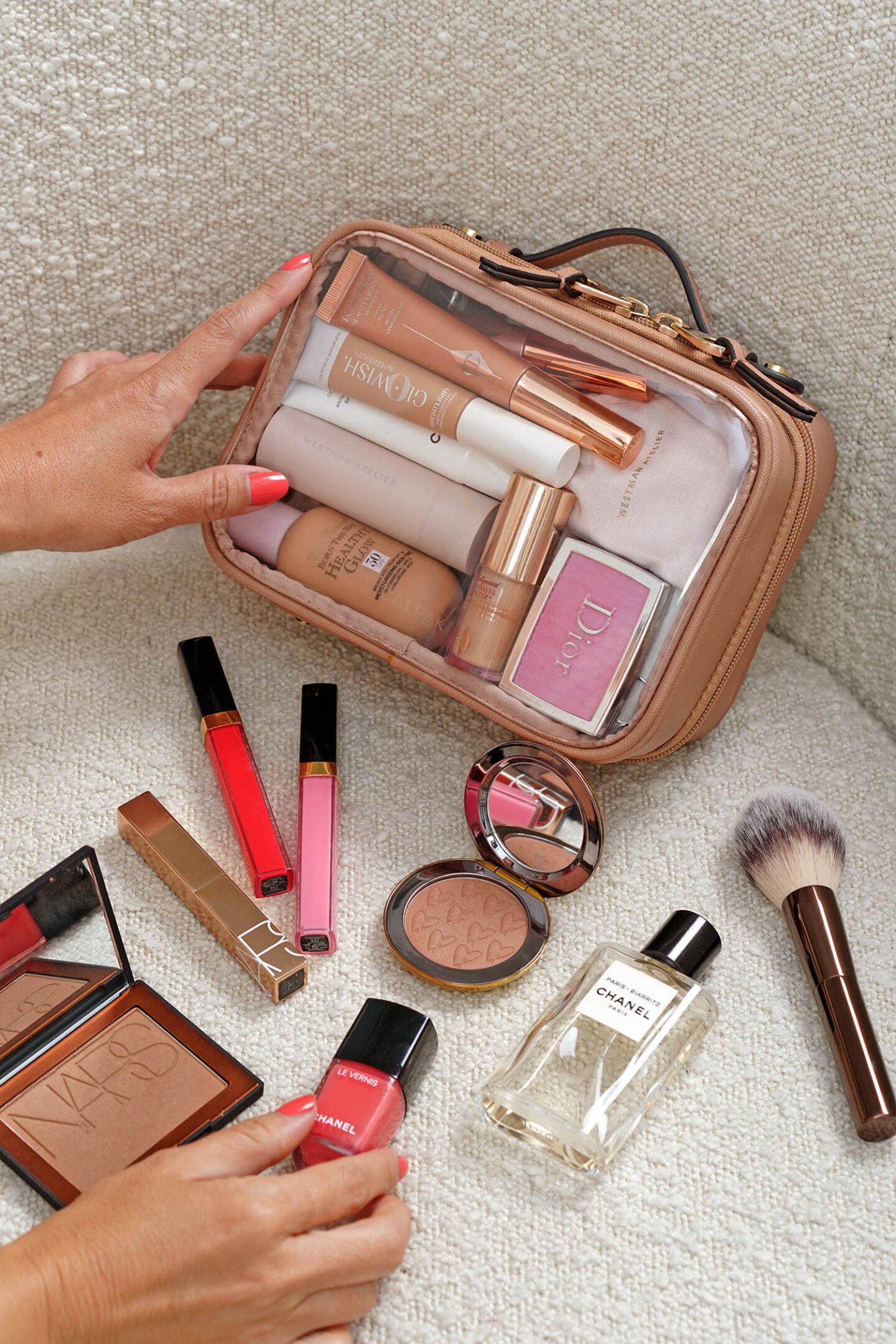 Best Summer Travel Beauty and Makeup Calpak Clear Makeup Case