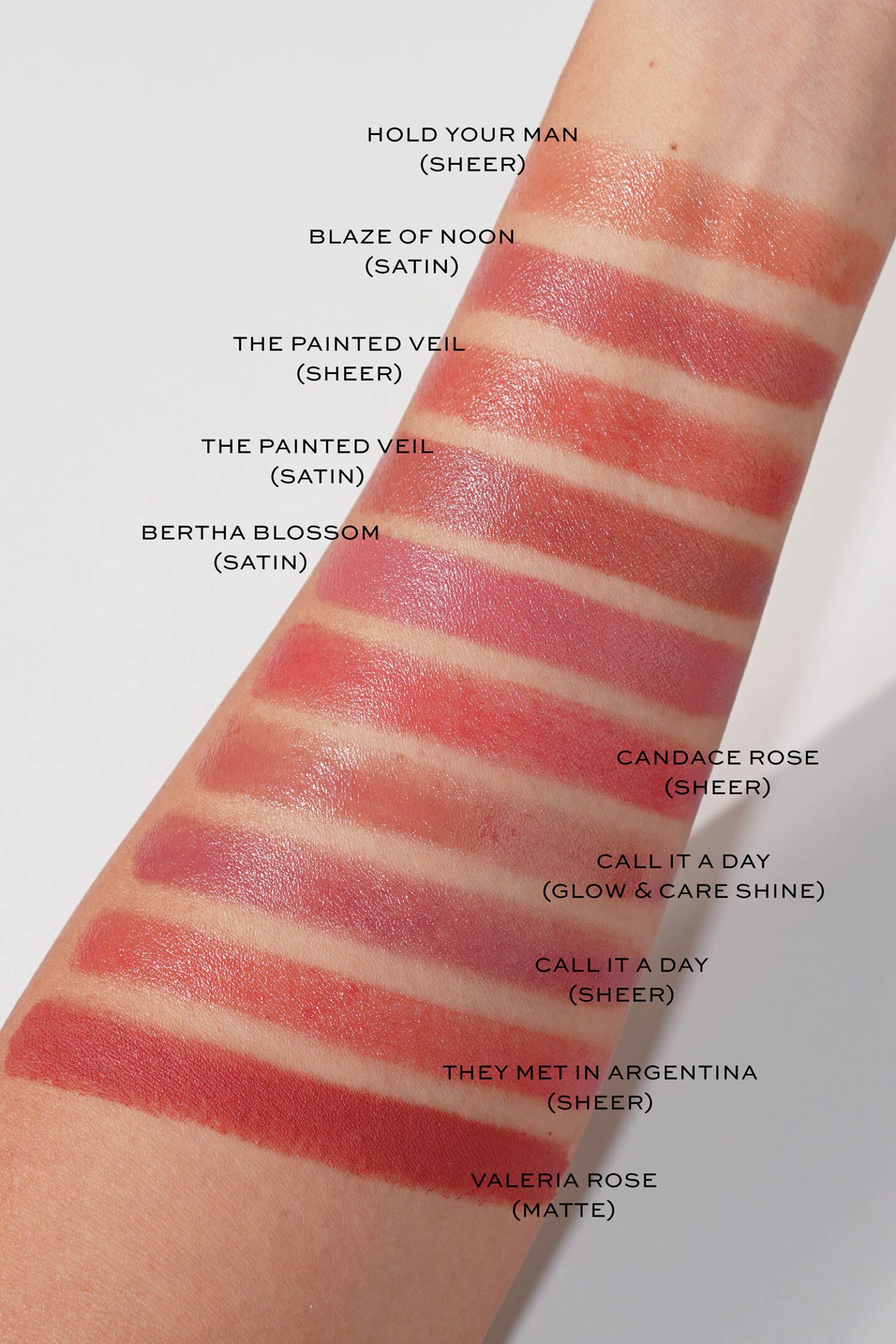 Gucci Lipstick swatches