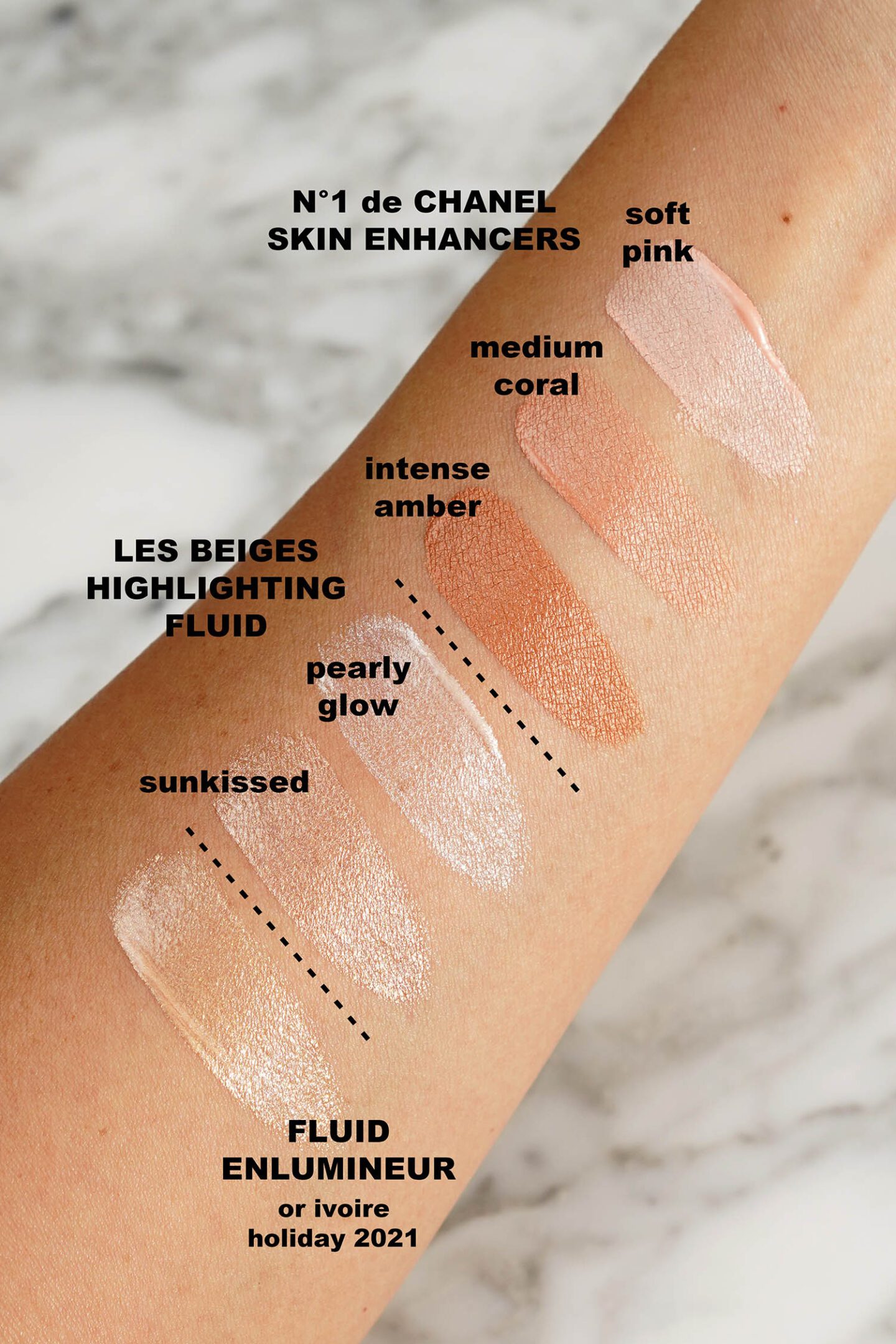 No 1 de Chanel Skin Enhancer swatches