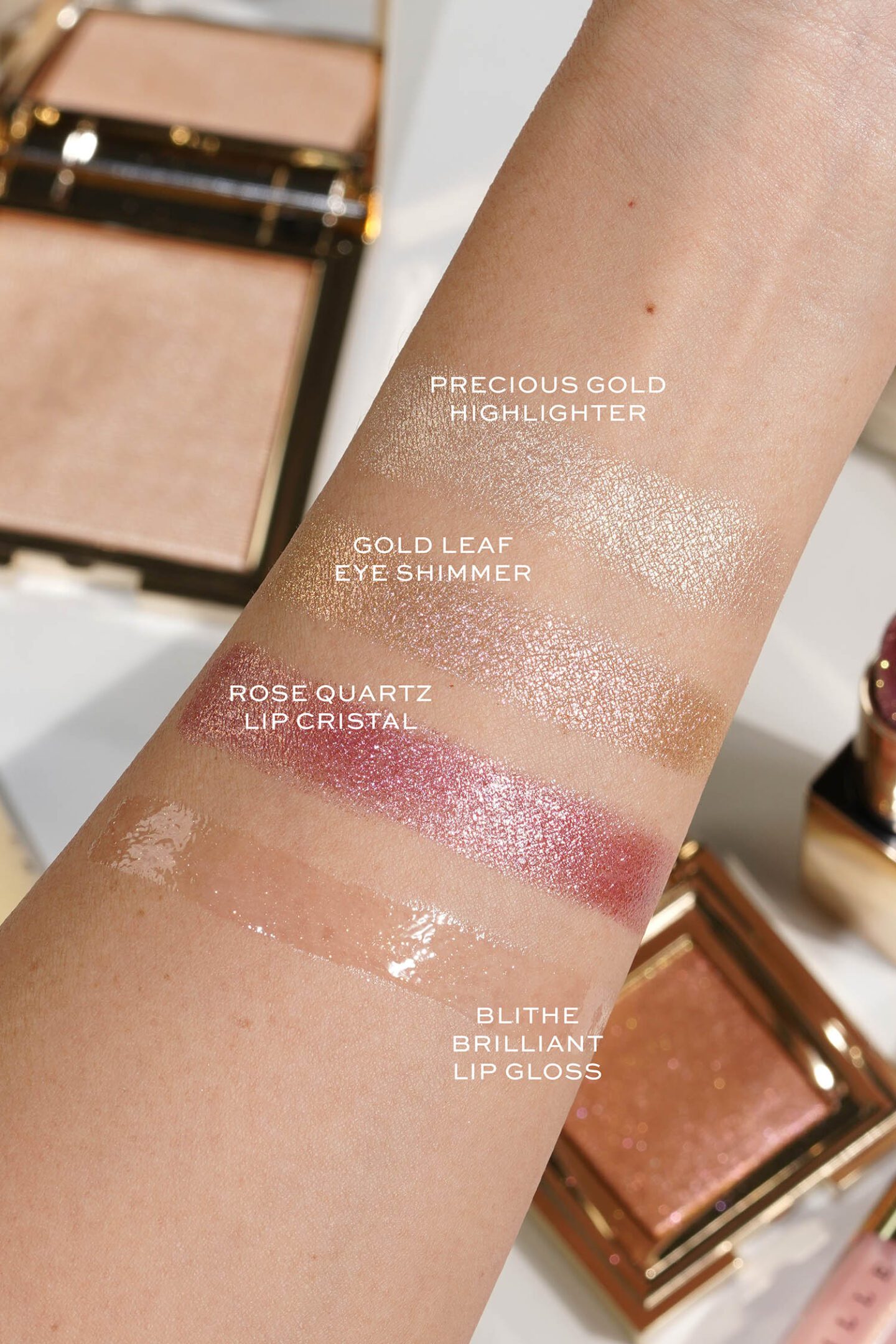 Chantecaille Holiday Precious Metal Collection 2023 swatches