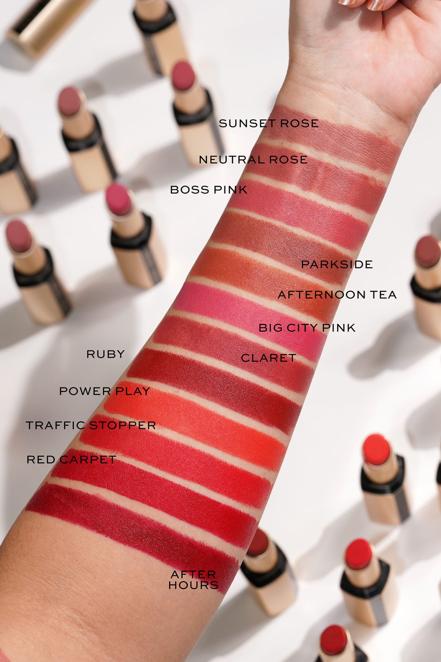 Bobbi Brown Luxe Matte Lipstick swatches