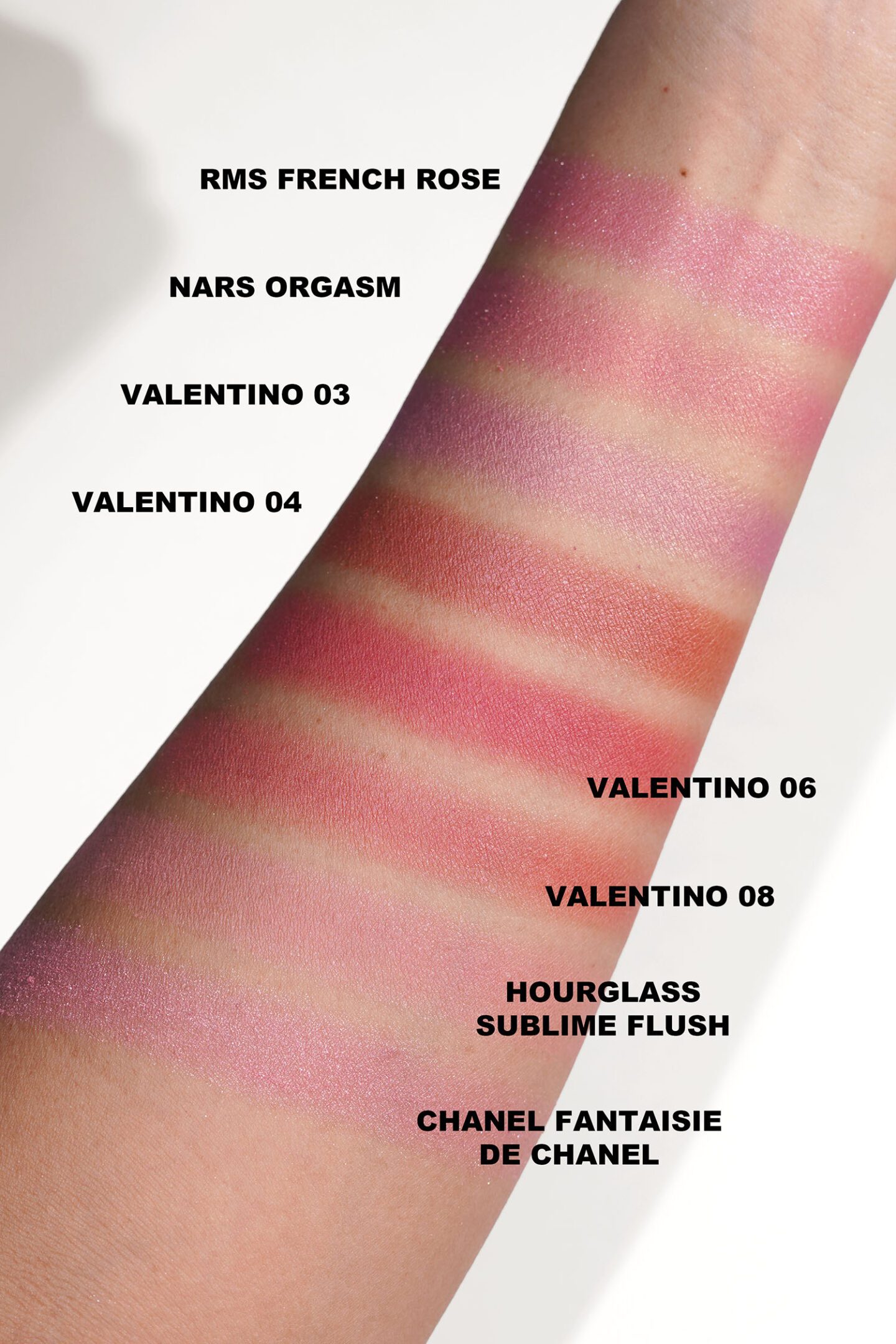 Pink Blush Swatches