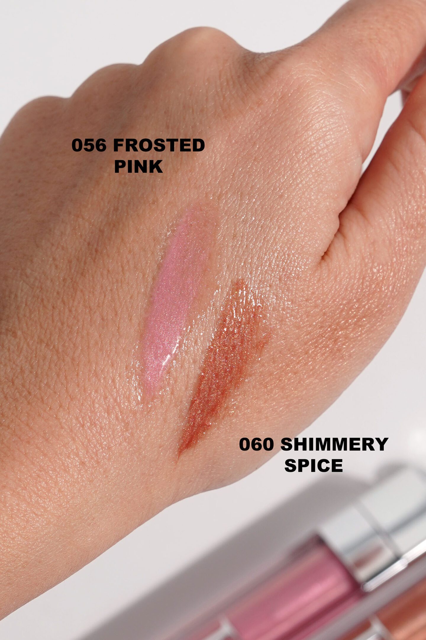 Dior Addict Lip Maximizer Frosted Pink and Shimmery Spice