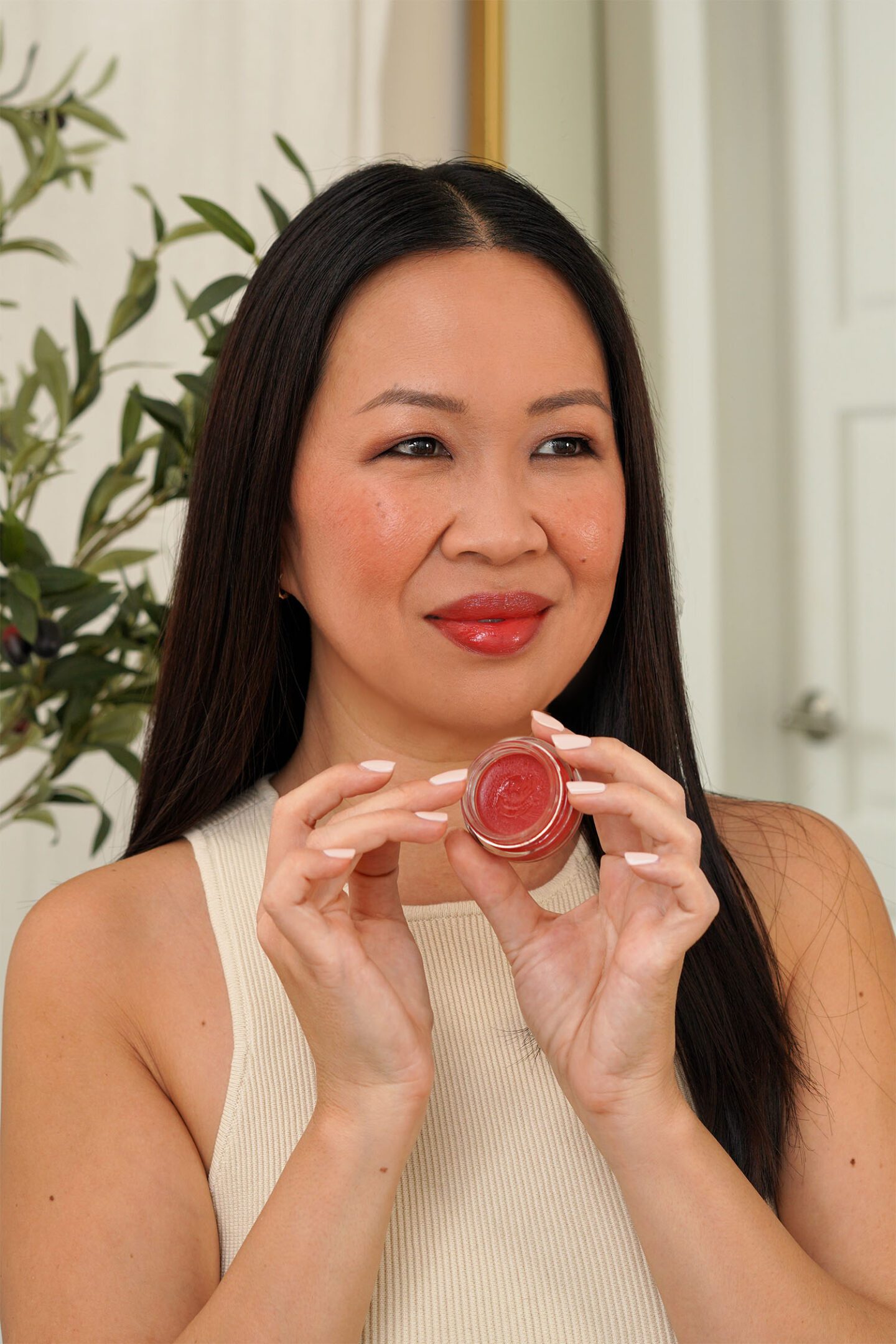 No 1 de Chanel Revitalizing Lip Cheek Balm swatches Ardent Brick