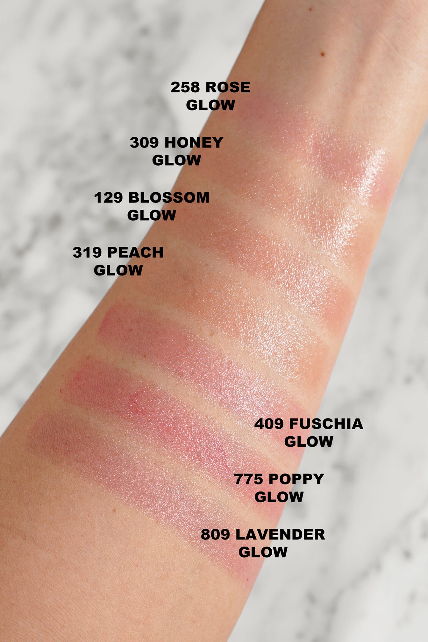 Guerlain KissKiss Bee Glow Lip Balm swatches