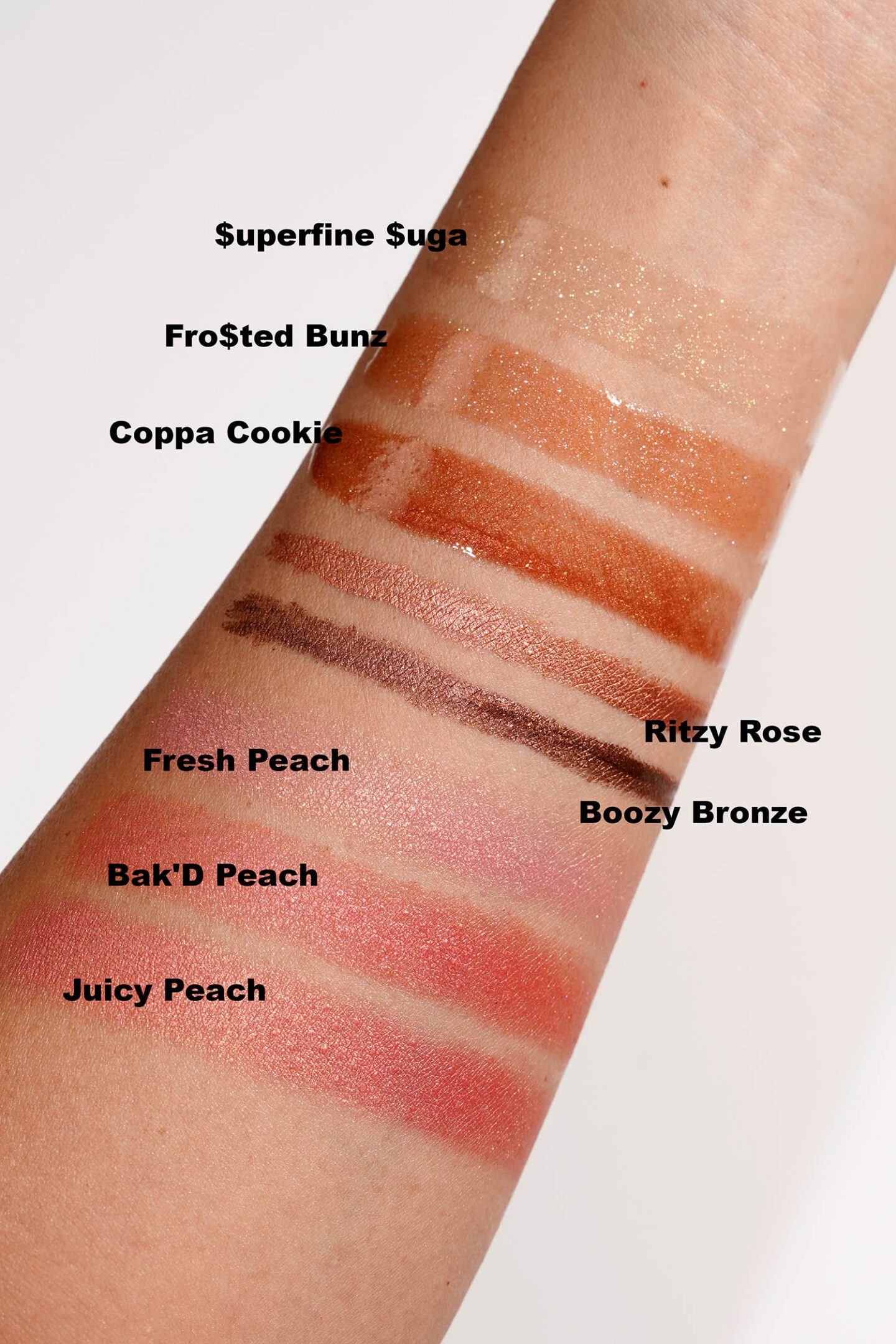 Fenty Bronze All Ova Collection swatches