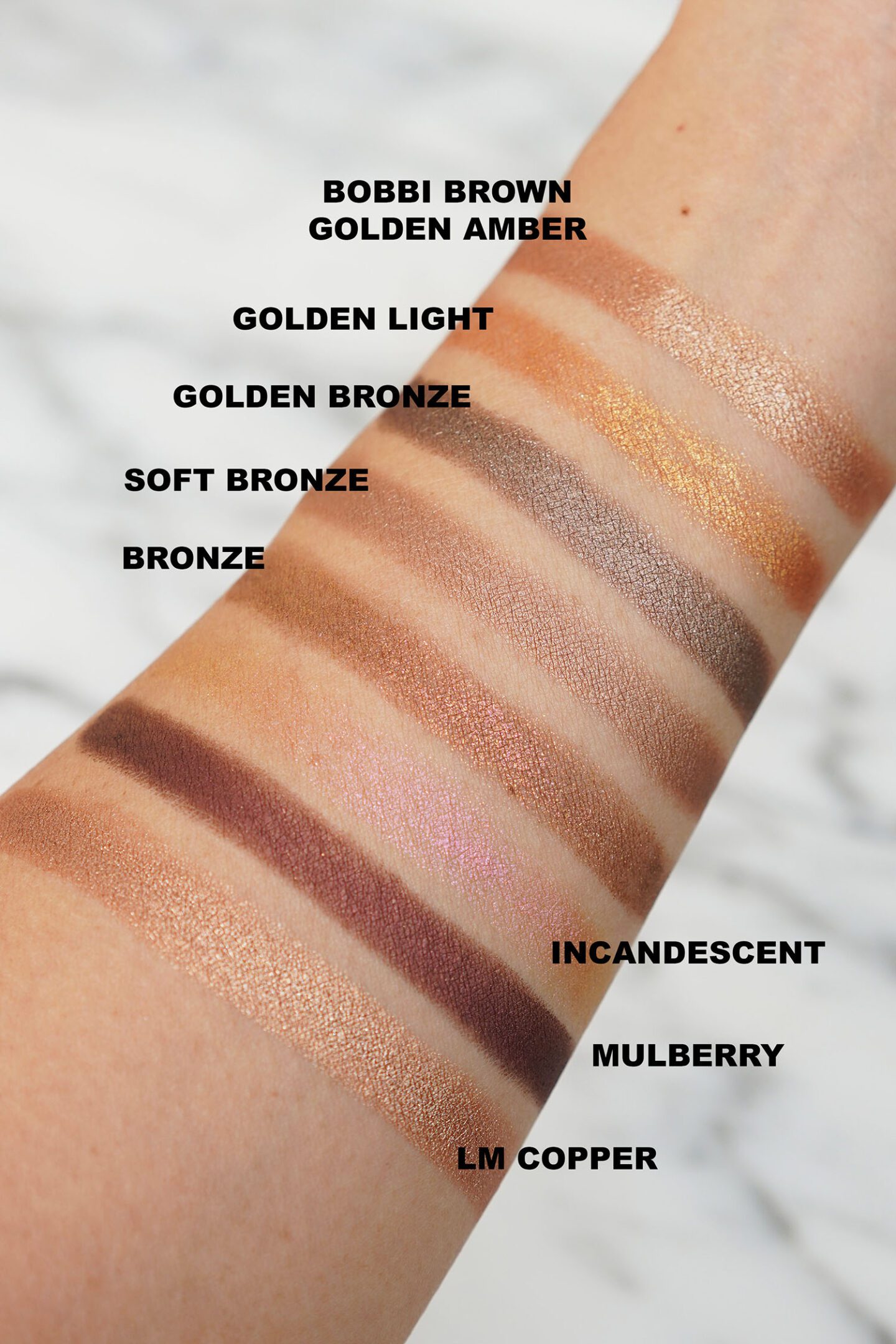 Bobbi Brown Longwear Cream Shadow Stick swatches