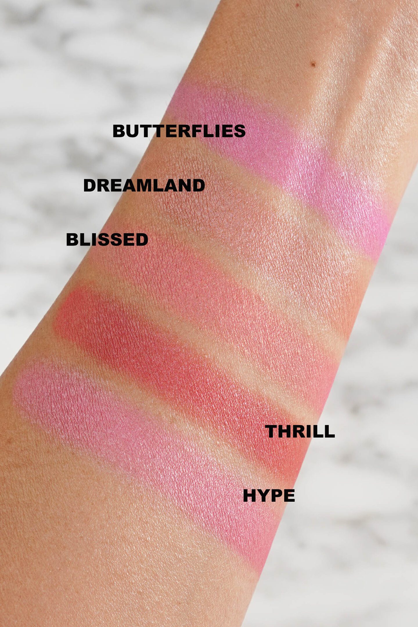 Kosas Blush is Life Baked Blushes swatches